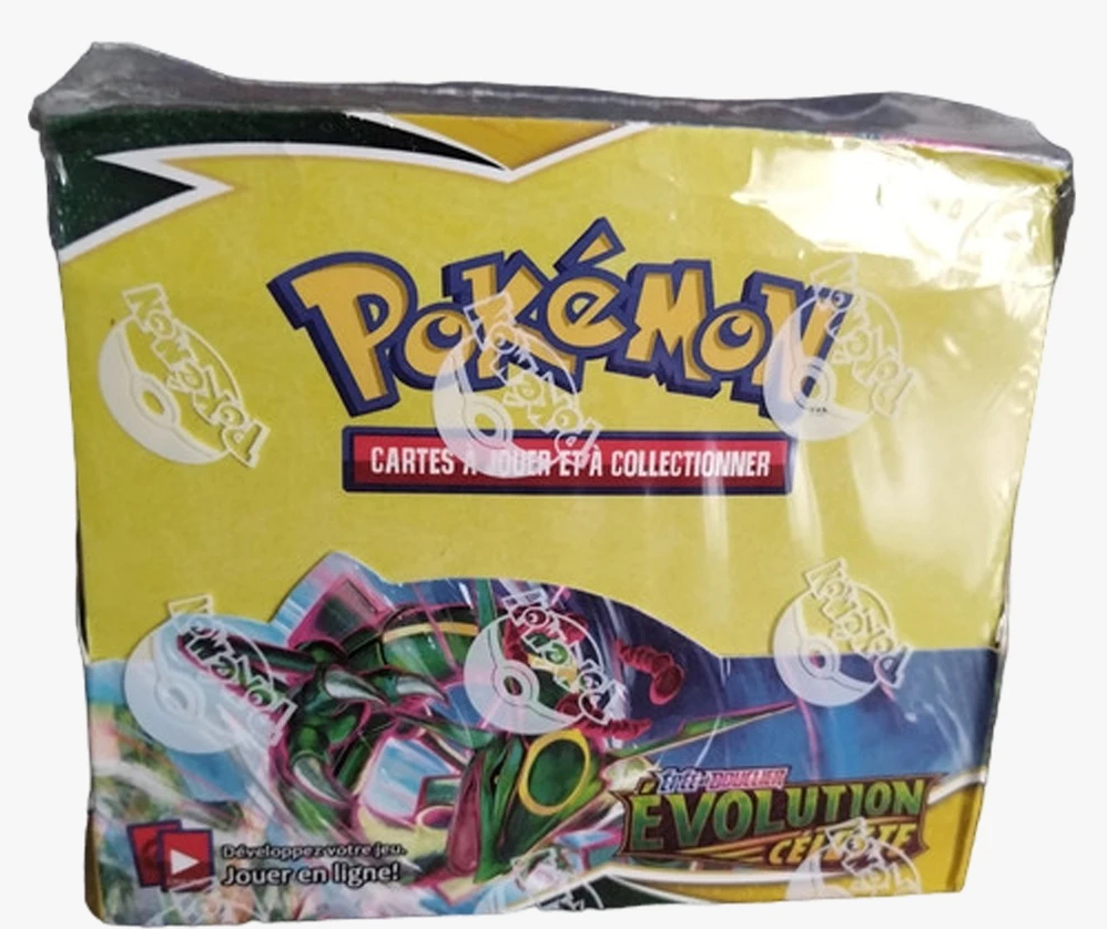 Fausse boîte de boosters Pokémon Évolution Céleste contrefaçon